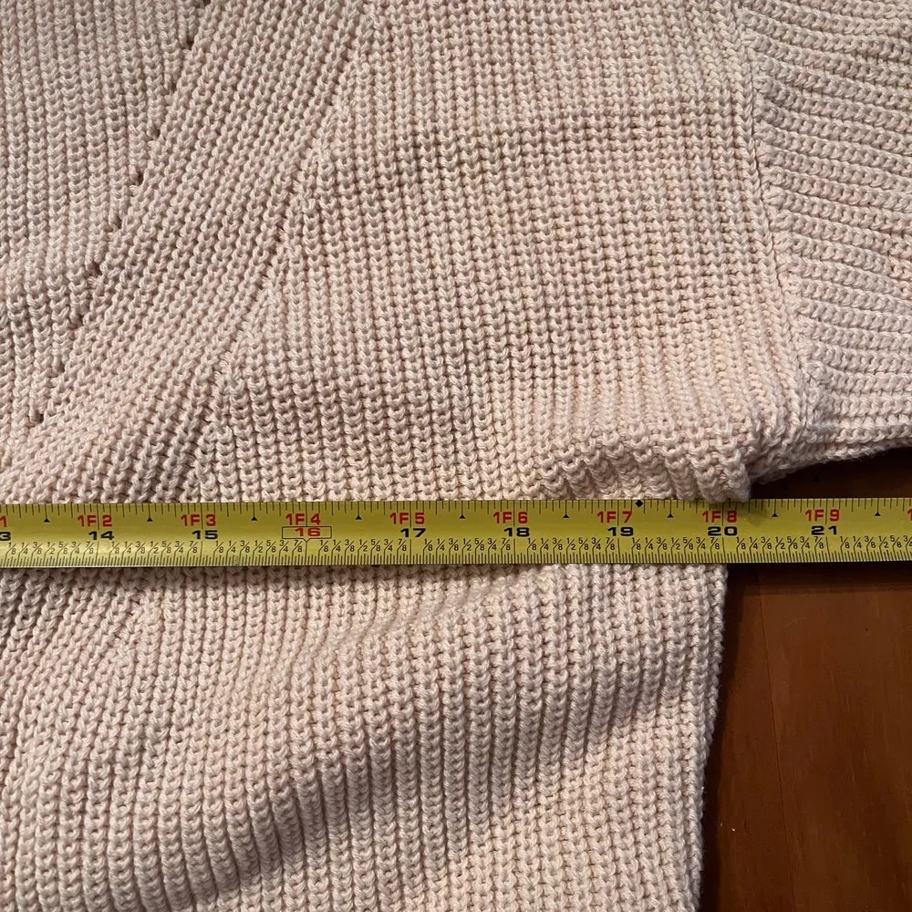 Target Women's Cream Open Front Long Sleeve Ribbed Long Cardigan Sweater Large - Image 6