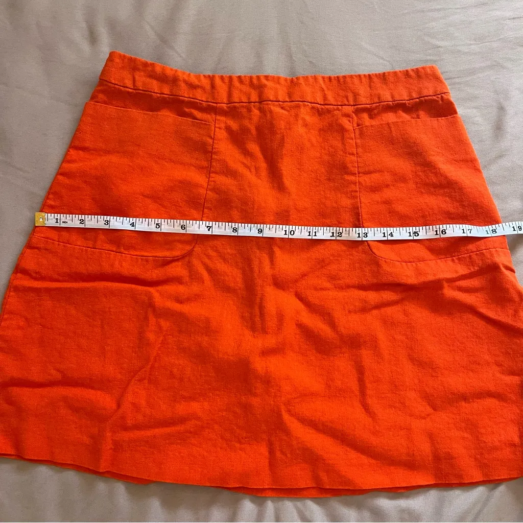 ASOS Design Orange Linen Blend Mini Skirt - Image 4