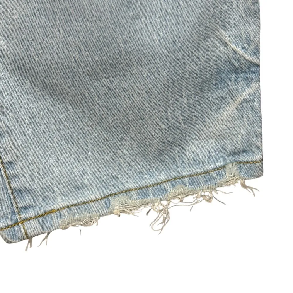 Universal Thread SZ 8/29 Curvy Vintage Straight Jeans Button-Fly Distressed Blue - Image 6