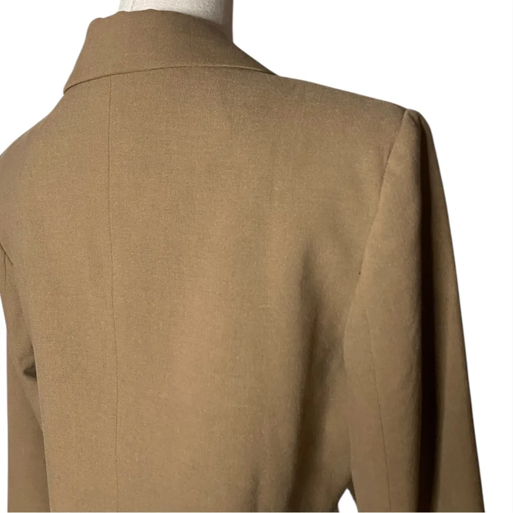 XIAOLI Tan/Camel Wool Blend Cropped Blazer Jacket Size Small NWOT Tan - Image 5