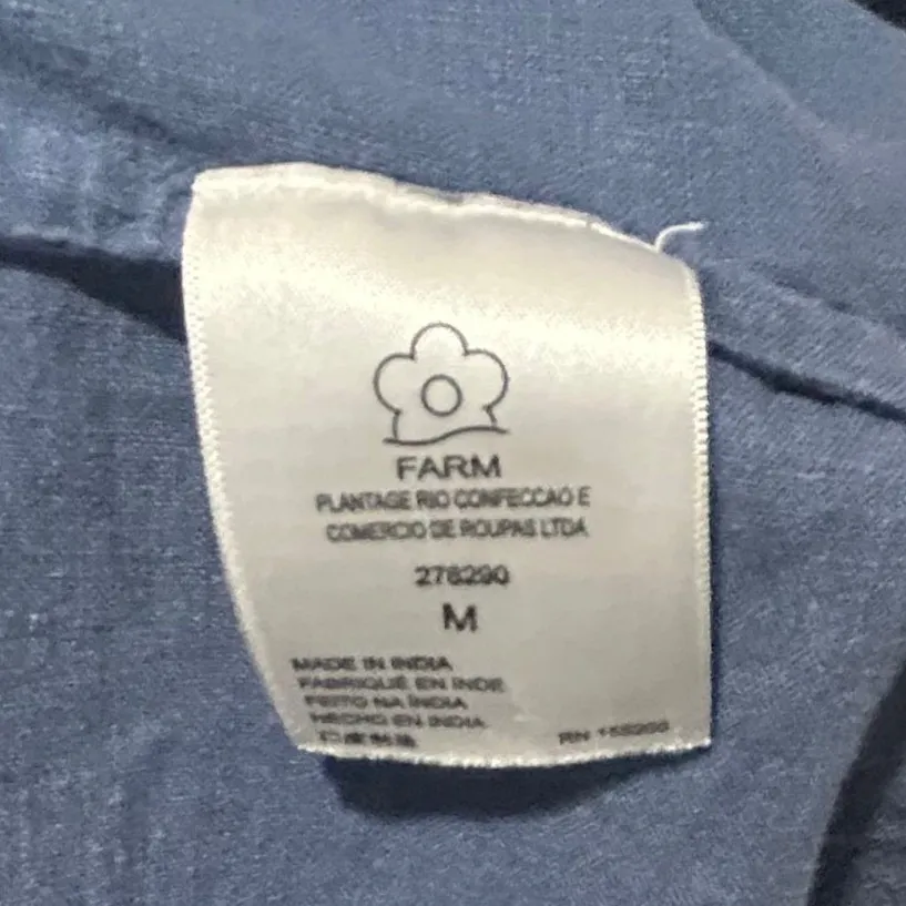 Farm Rio Anthropologie Flounce Embroidered Maxi Linen Dress Boho Cottagecore Med - Image 11