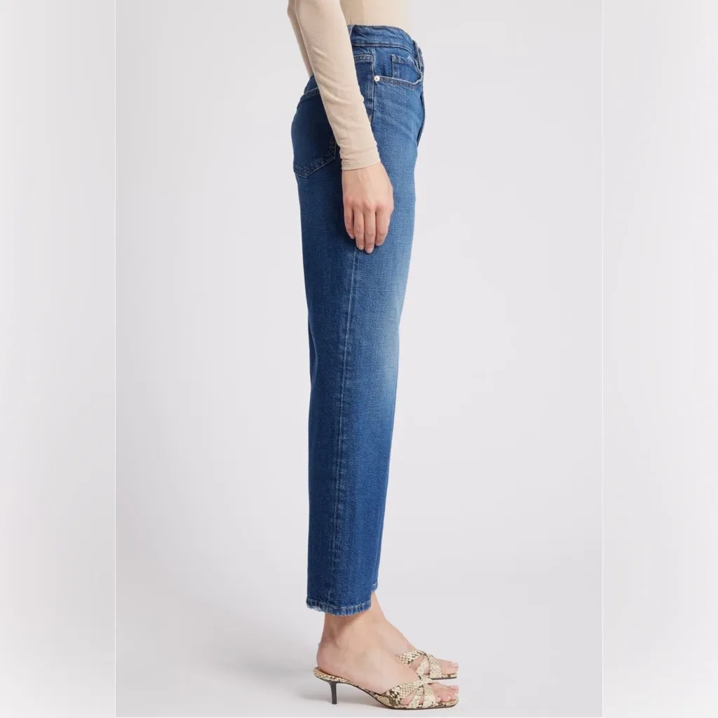 Frame NEW with Tags Le Jane Ankle High Waist Ankle Straight Leg Dark Blue Jeans - Image 3