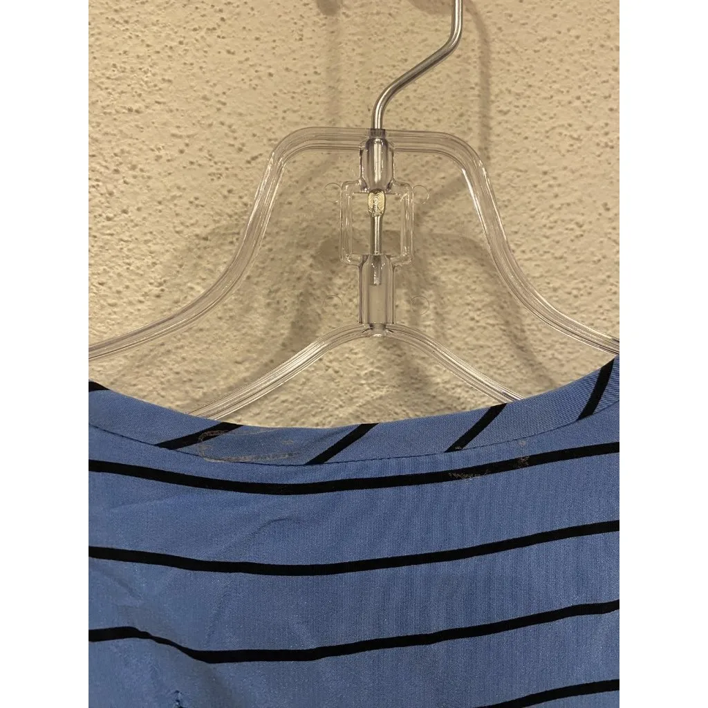 Equipment Windsor Shirt Womens Small Blue Striped Silk Long Sleeve Blouse Top - Image 7