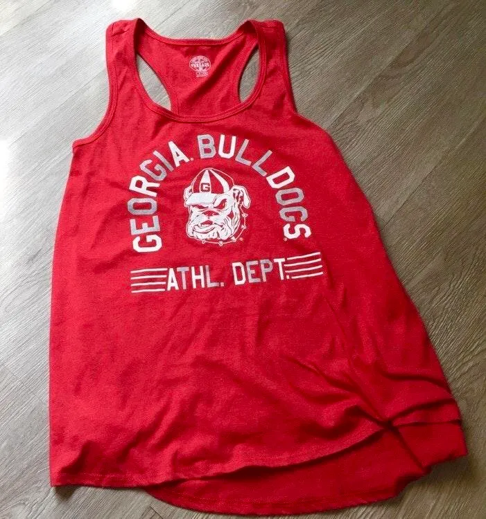 NWOT Georgia Bulldogs Red Racerback Tank Top Tee University - Image 2