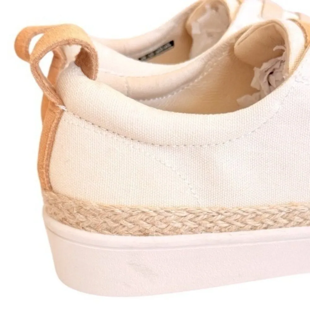 SPENCO Malibu Lace Up Canvas Low Top Sneaker Cream Size 8 - Image 6