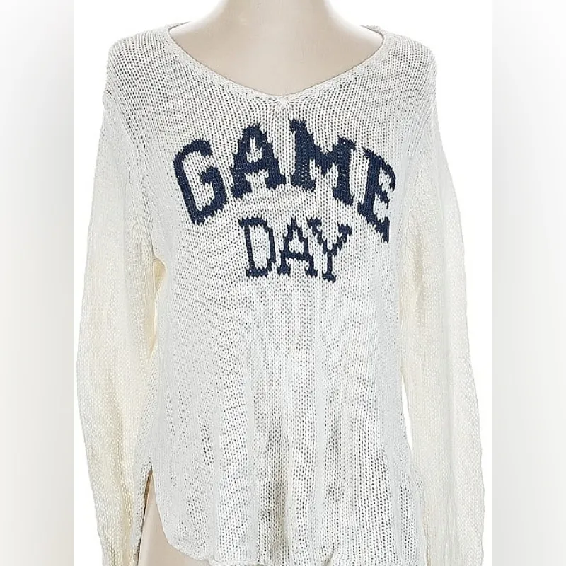 Wooden Ships Game Day Sweater S/M EUC - Image 9