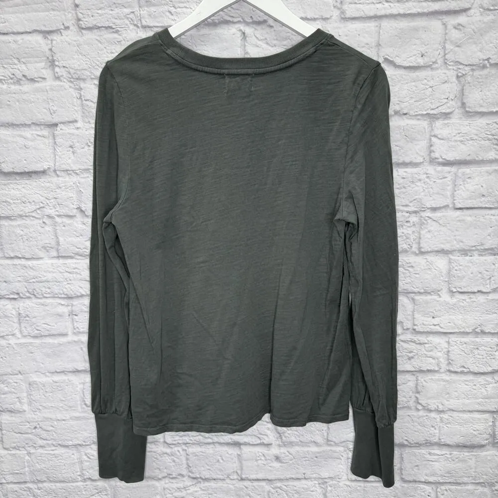 Nation LTD Jonnie Snap Long Sleeve Top in Hunter Green Size L Womens - Image 7
