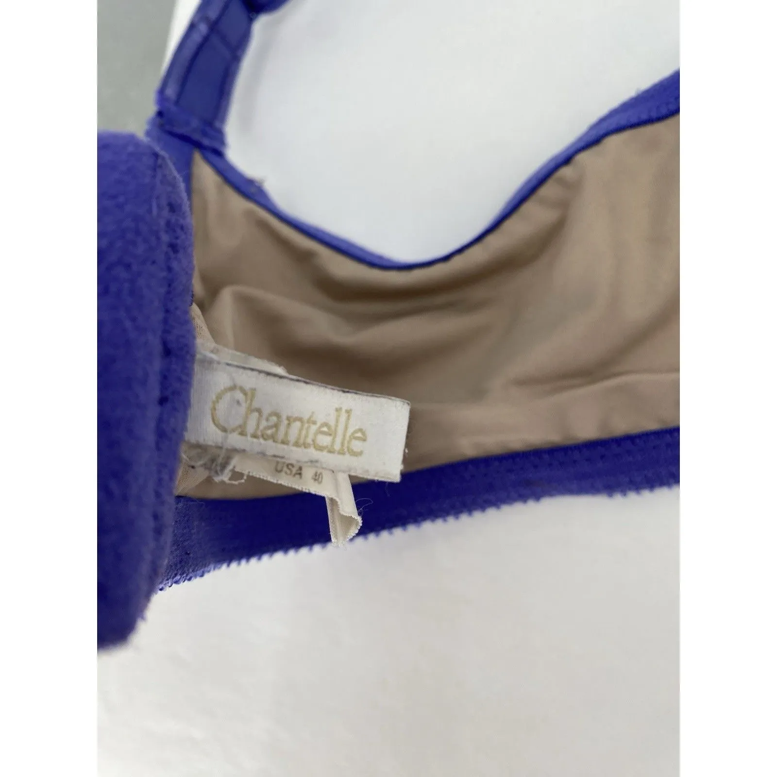 Chantelle 1891 Unlined Minimizer 40DD Bra Lightly Lined Full Coverage Purple - Image 5