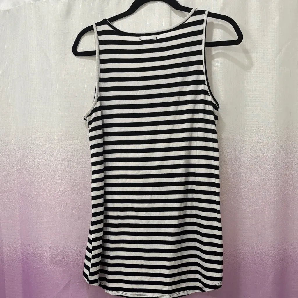 Hot Topic Striped Tank with Intricate Skull Design - Image 4