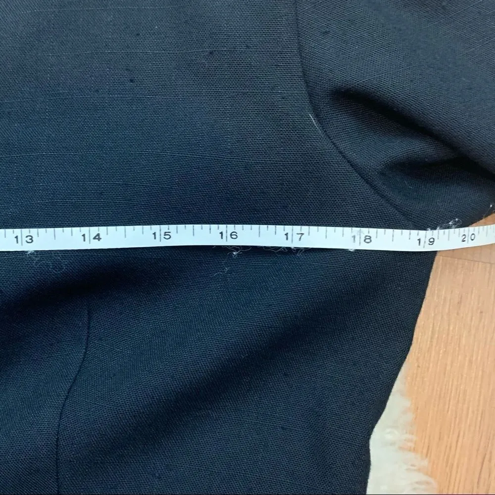 Vintage 80’s Caron black peplum structured top Black Size 8 - Image 9