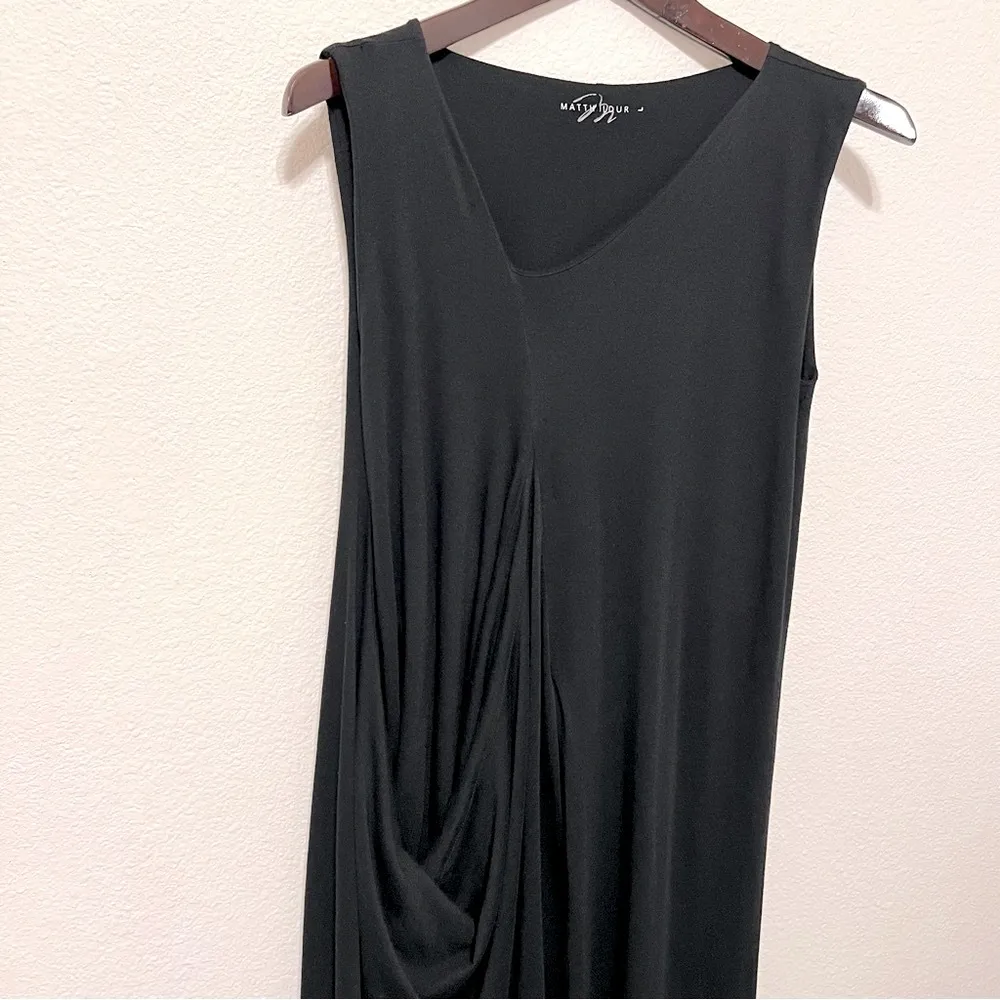 MATTHILDUR Hasu maxi dress, modal/pima cotton, sleeveless, black, size L Black Size L - Image 4