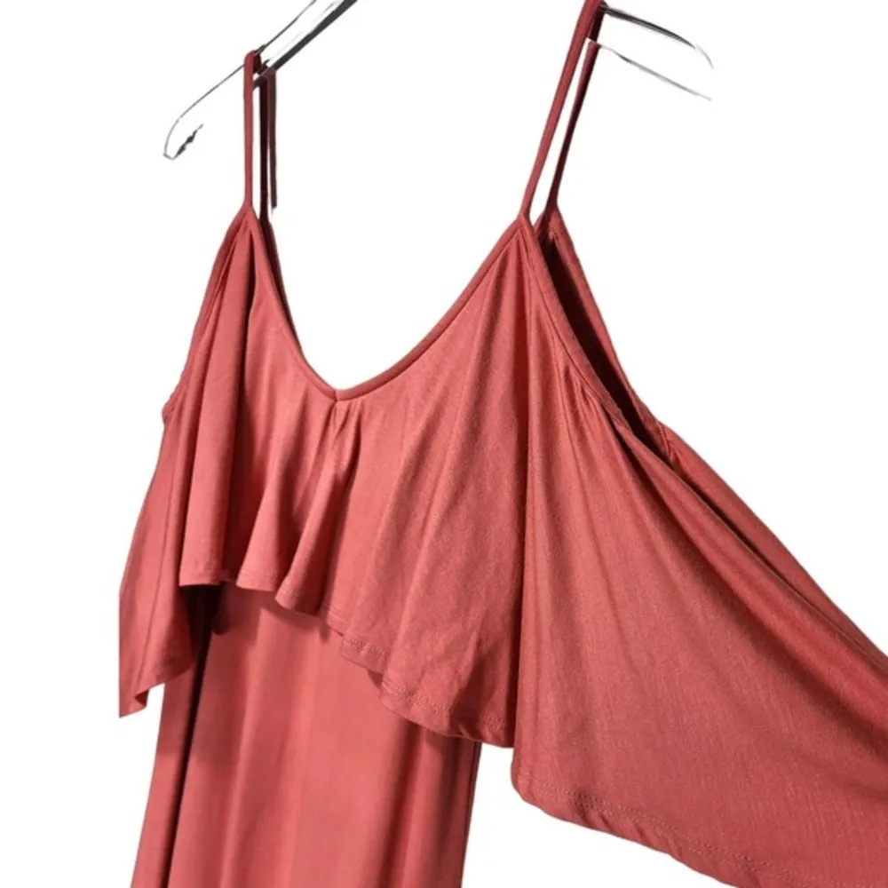 NWT Rachel Pally Ruffle Overlay VNeck Midi Dress in Chipotle - Image 94