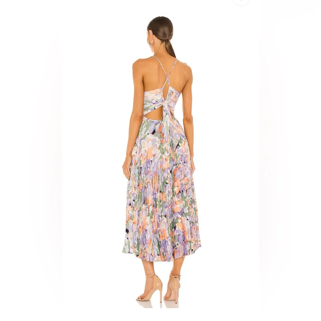 ASTR the label BLYTHE FLORAL PLISSE MIDI DRESS - Image 3