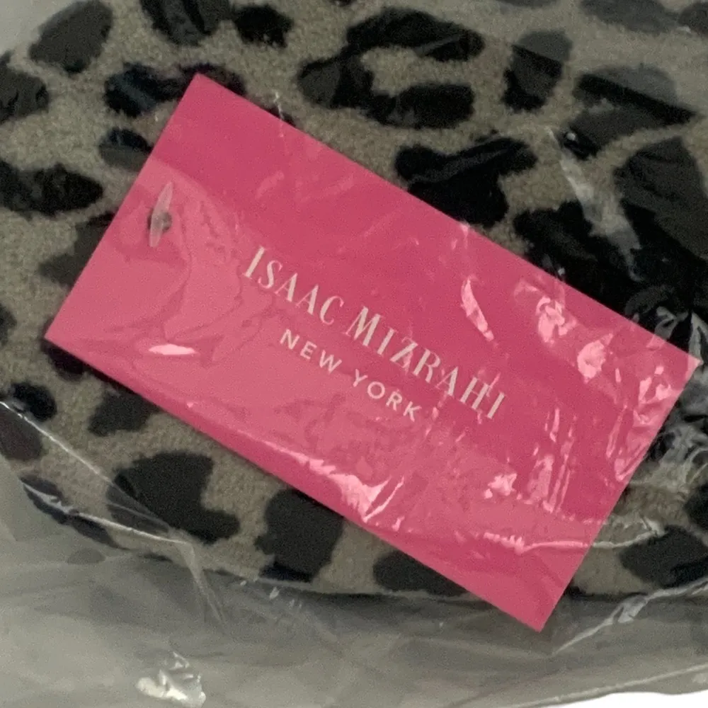 ISAAC MIZRAHI Slippers Plush Animal Print Sherpa Lined Women’s Large Grey Black - Image 5