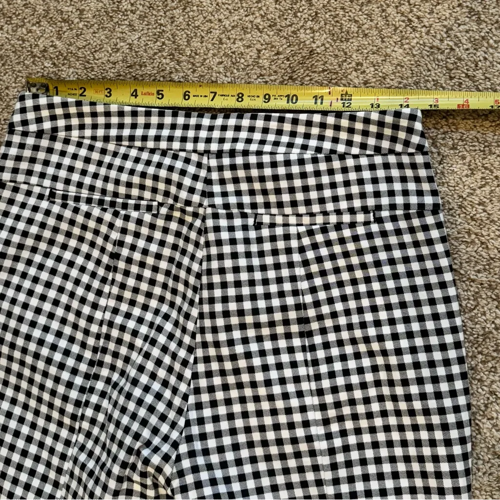 Adrianna Papell Gingham Ankle Pants – Black/White, Pockets Size 6 - Image 9