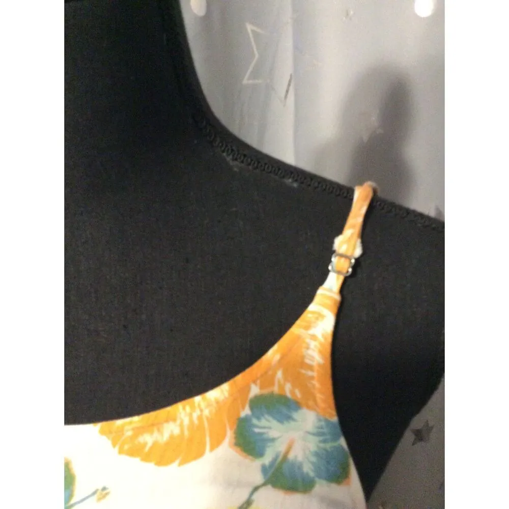 Roxy Summer Dress Spaghetti Straps Floral Print Tiered Ruffles Small S - Image 5