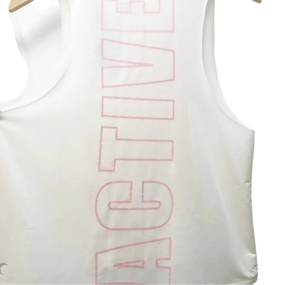 NWT Zyia Hot Pink & Ivory Blush Spell-Out Athlete Tank Muscle Top Womens Size XL - Image 5
