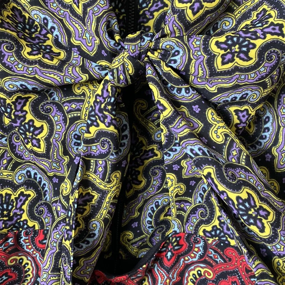 Alice + Olivia Red Green And Print Romper Size: S - Image 6