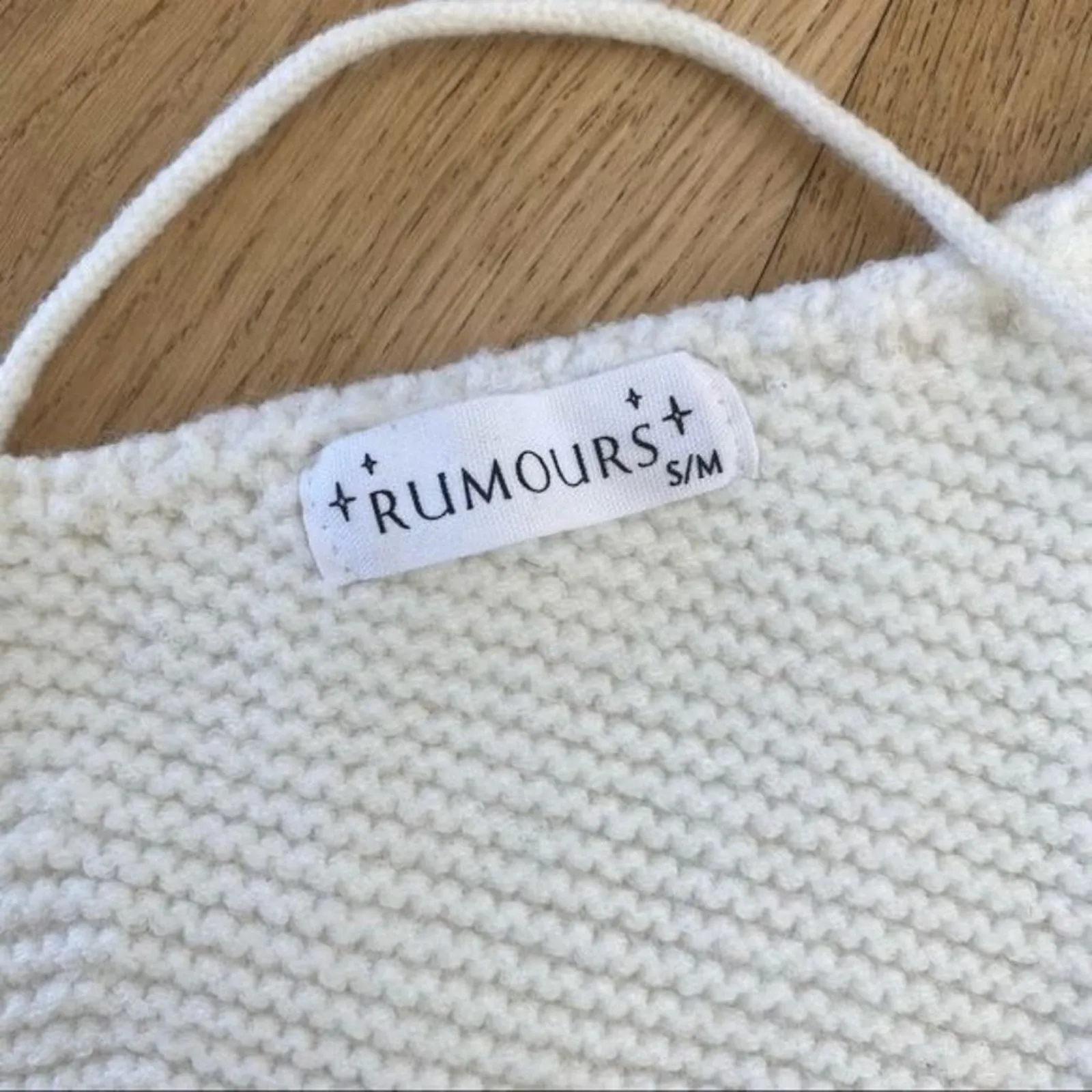 Rumours Bali Triangle Knit Top in White - Image 3