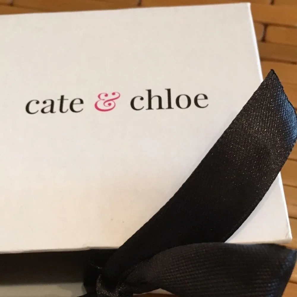 cate & chloe stud sterling earrings w/ CZ NEW in box - Image 3