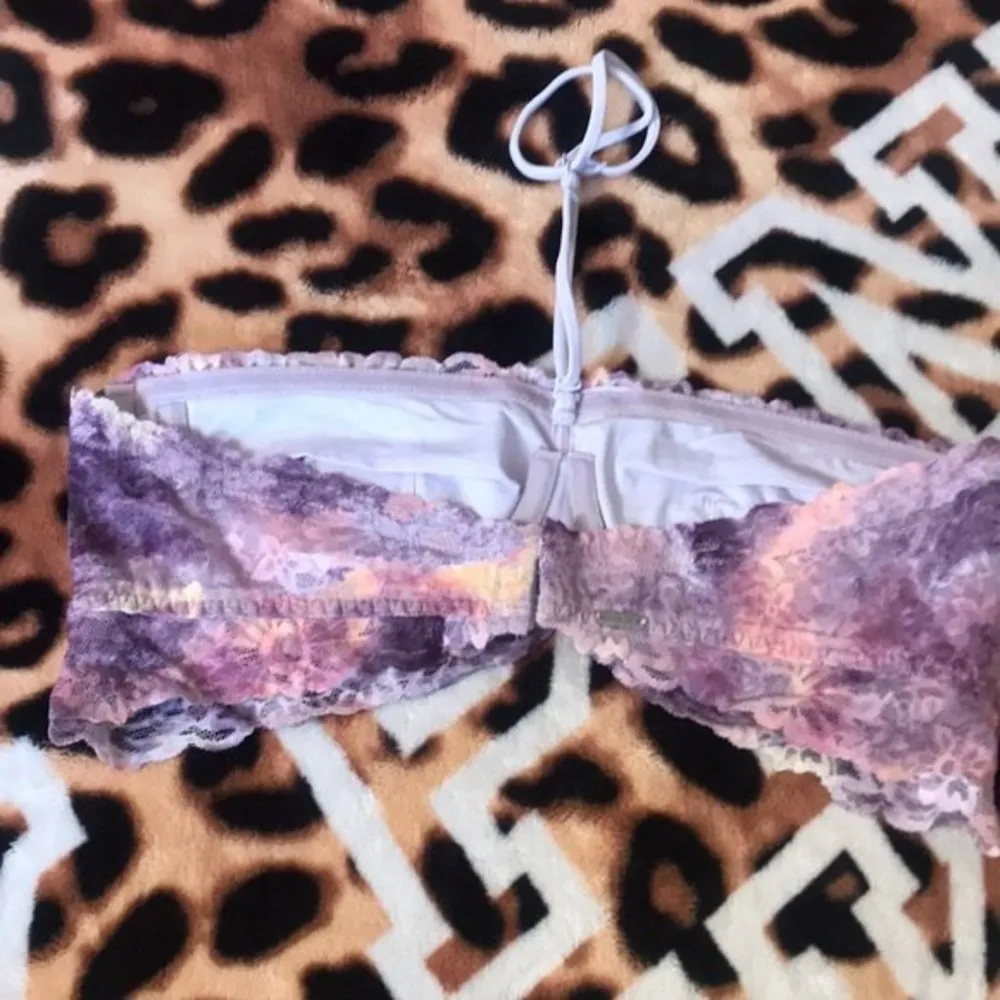 Victoria’s Secret PINK cotton candy lace halter bralette size medium NWOT - Image 5