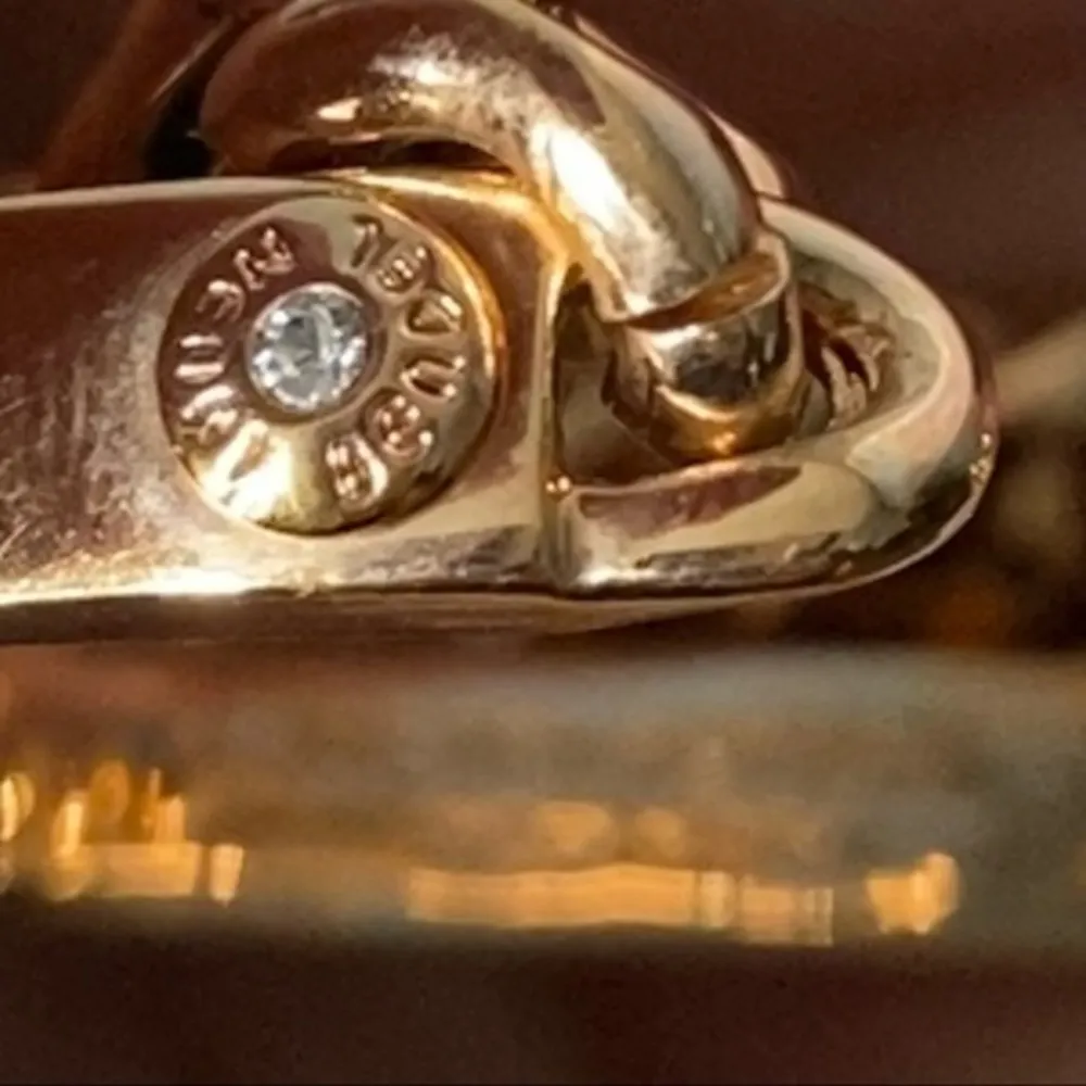 Henri Bendel The A-List Layered Rose Gold Riveted Swarovski Chain Cuff Bracelet - Image 9