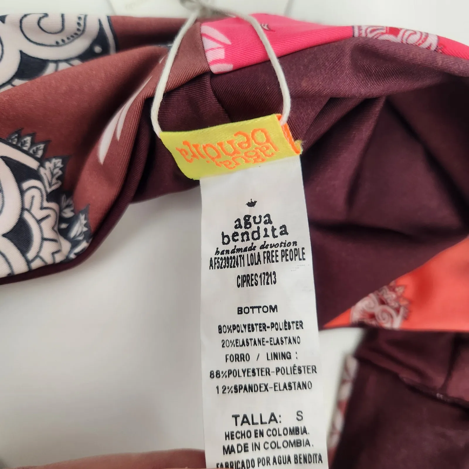 Agua Bendita Lola Cipres Low Rise Bikini Bottom Size Small NWT - Image 5