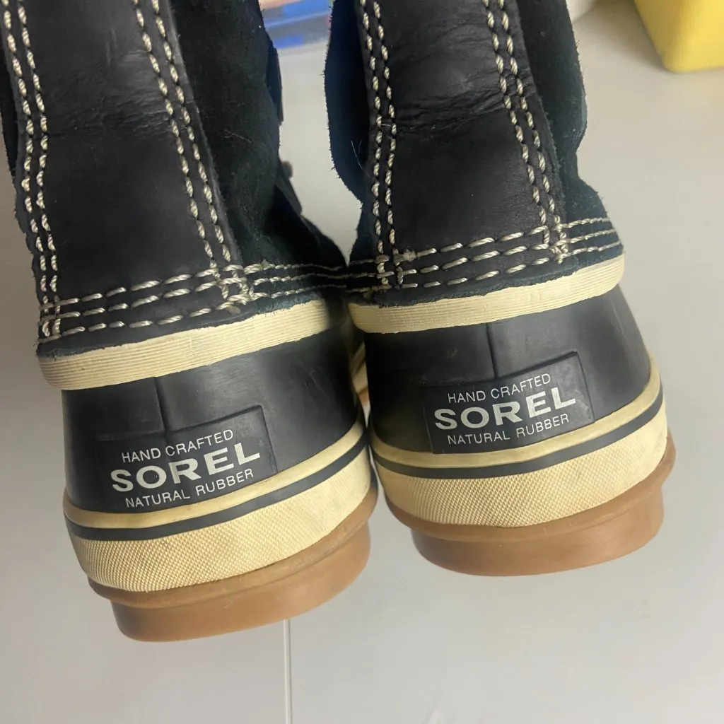 Sorel Size 7 Joan Of Arctic Knit II Rain Snow Waterproof Winter Boots Black - Image 10