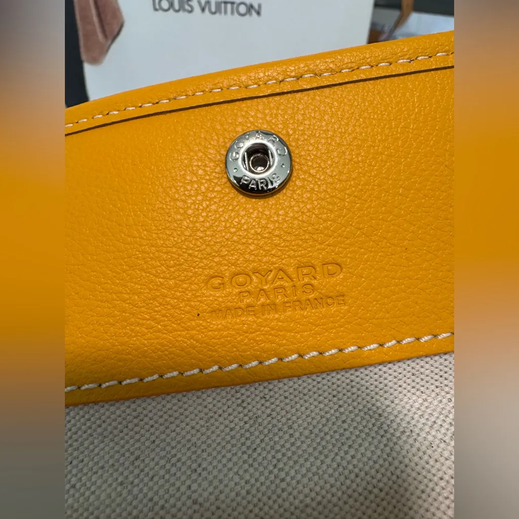Goyard Orange/yellow Goyardine pouch  Patterned Wallet - Image 10