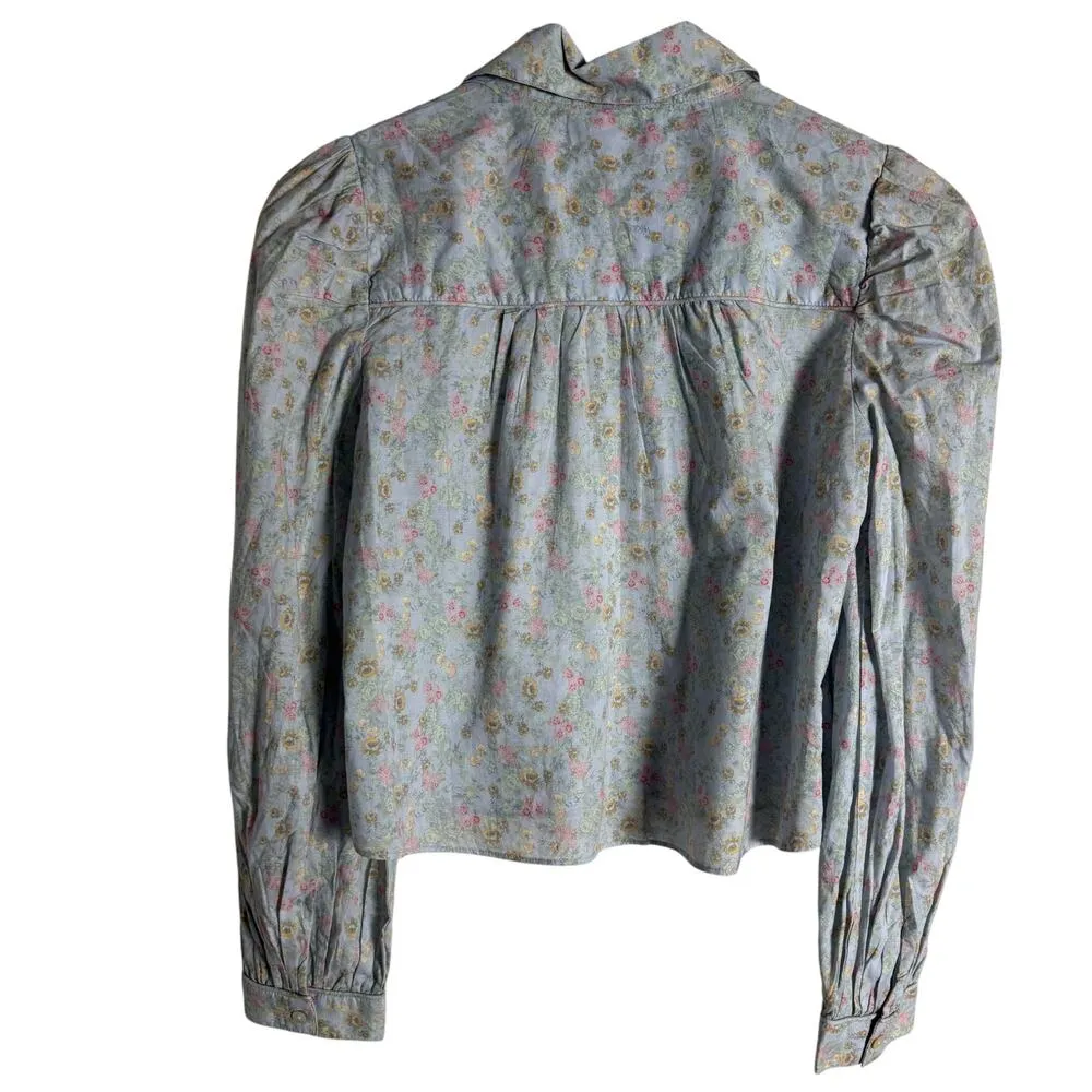 LoveShackFancy Sansom Anguilla Floral Print Two Piece Top Mini Skirt Set Sz S - Image 14