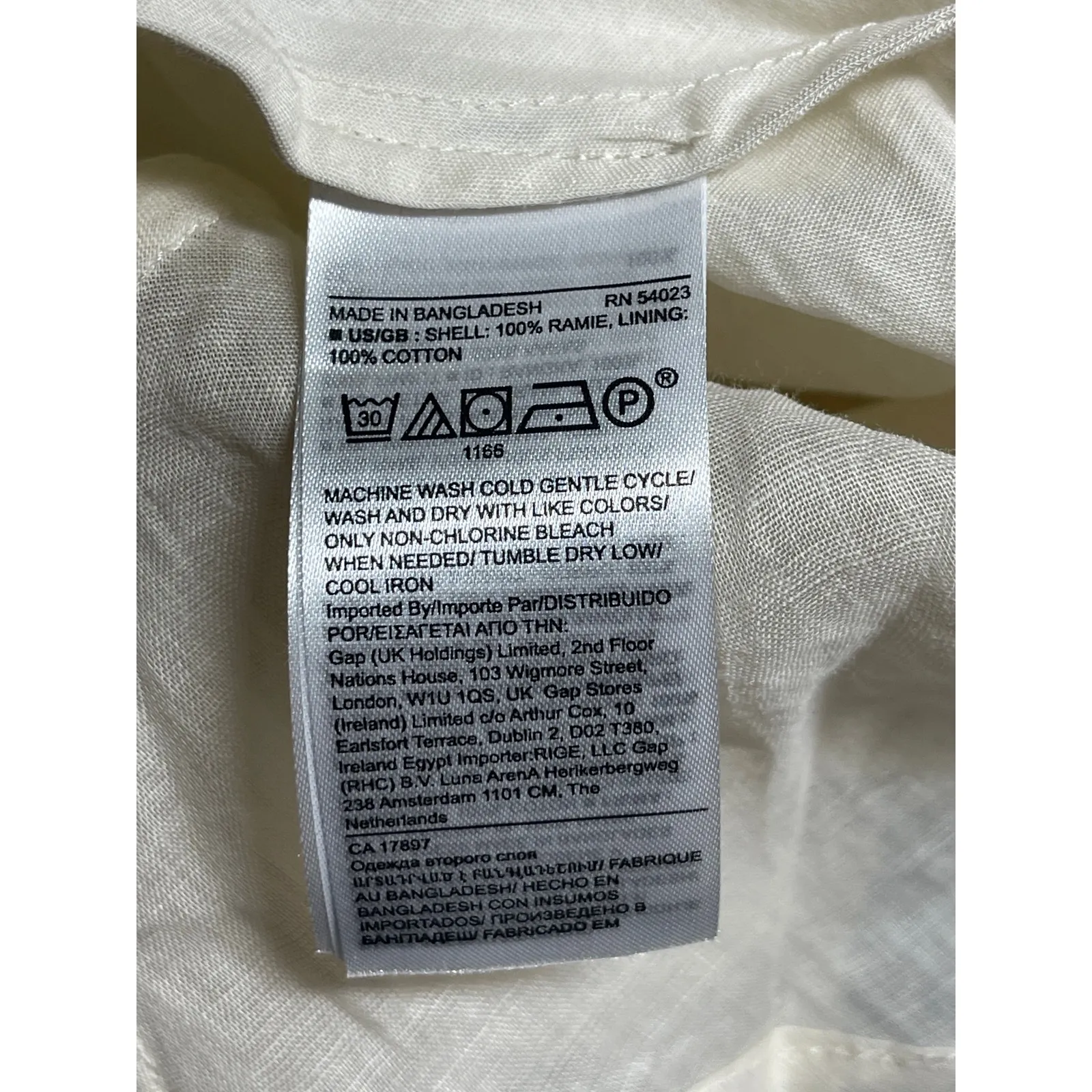 Banana Republic White Ramie Short Puff Sleeve Open Back Mini A-line Dress Sz XS - Image 4