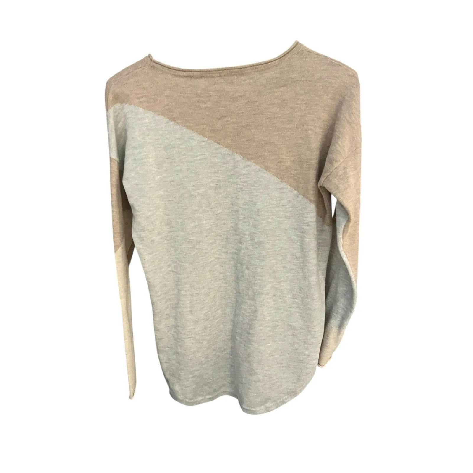 Smartwool women's S wool blend shadow pine colorblock crew neck sweater - Image 2