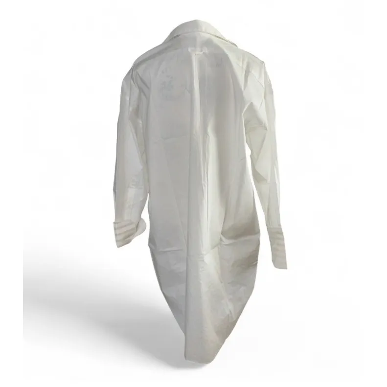Anthropology Undiscovered Eye Oversized‎ White Button Down Shirt Dress Tunic XS - Image 2