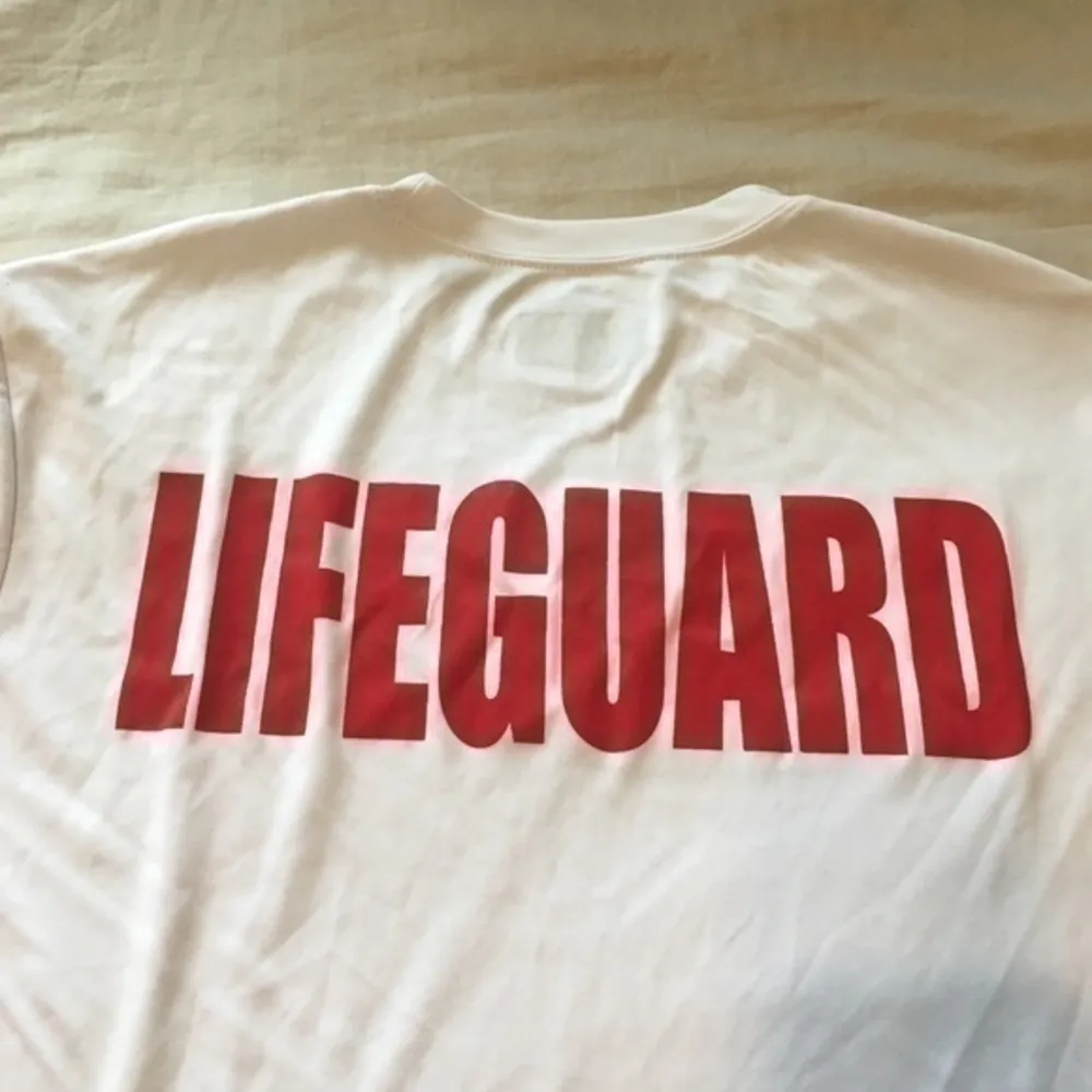 Unisex size medium lifeguard shirt White - Image 3