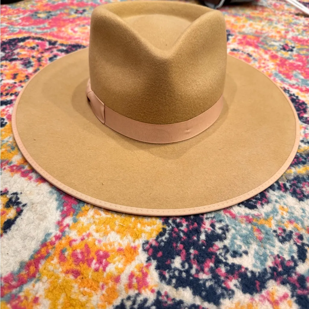 Lack of Color Rancher Hat Camel 59cm Wide Brim Wool Fedora - Image 5