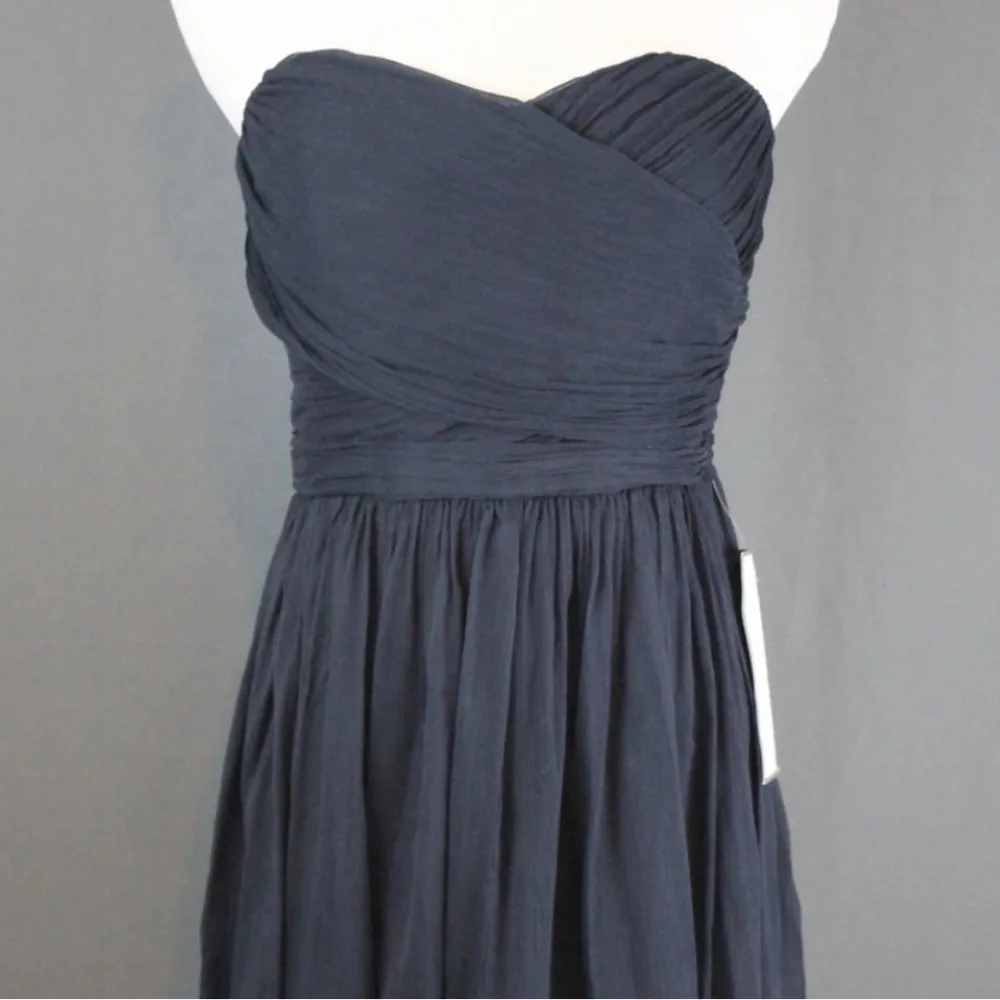 J Crew Silk Chiffon Arabella Cocktail Dress Black Size 6  EUC Party Formal - Image 6