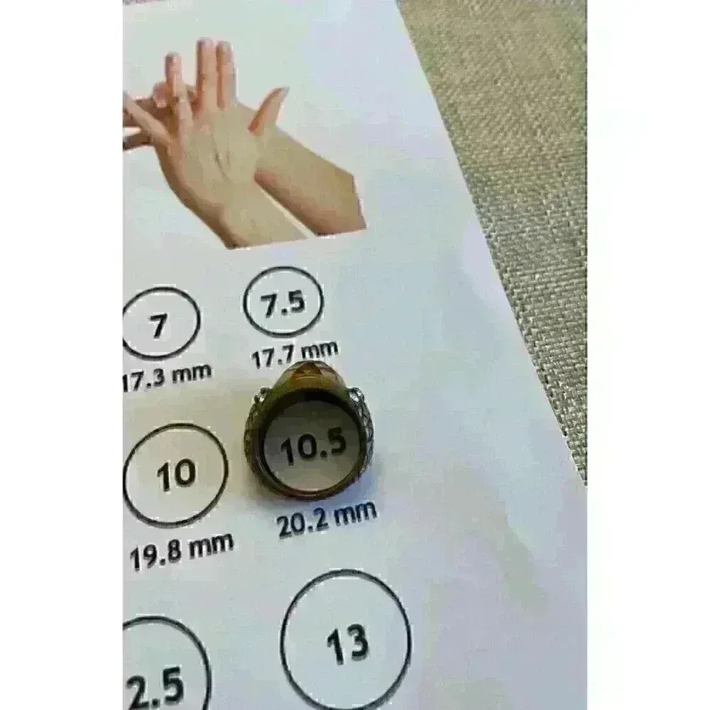 Gold tone Ring‎ with golden stone NWOT Yellow - Image 3