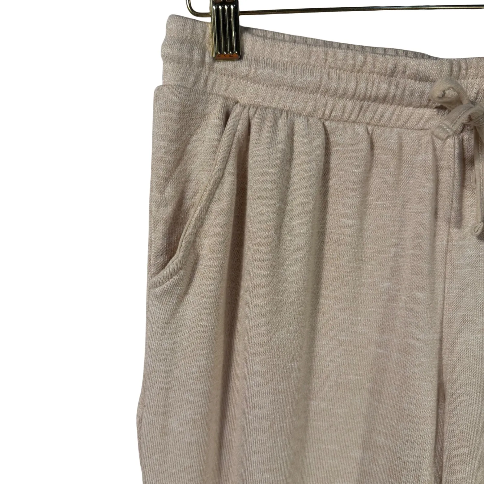 Natori Beige Lounge Pants Womens S/CH Drawstring Joggers Soft Stretch Pockets - Image 4