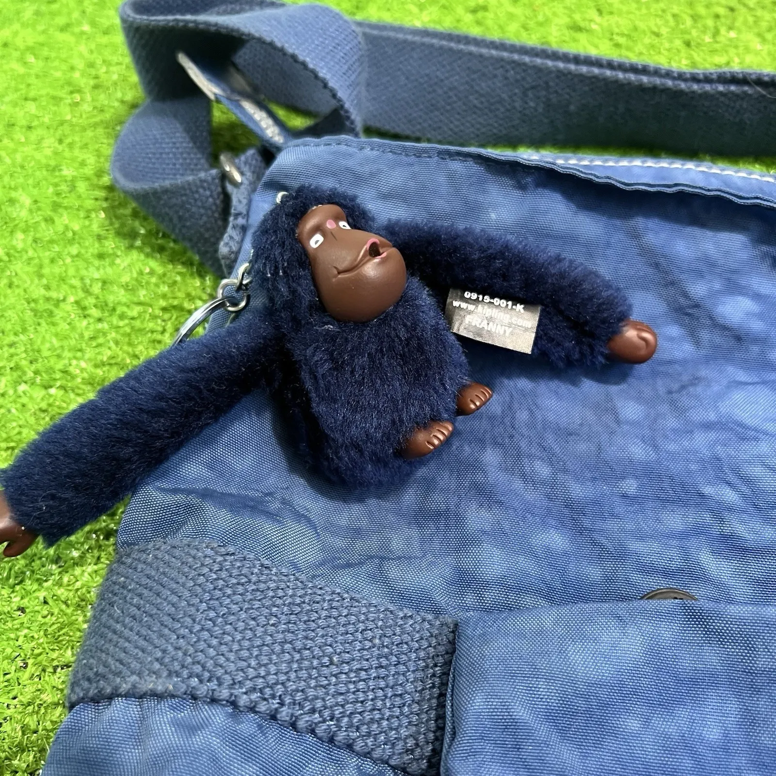 Kipling Messenger Bag Blue Cross Body Travel  Vintage Retired Monkey FRANNY rare - Image 4