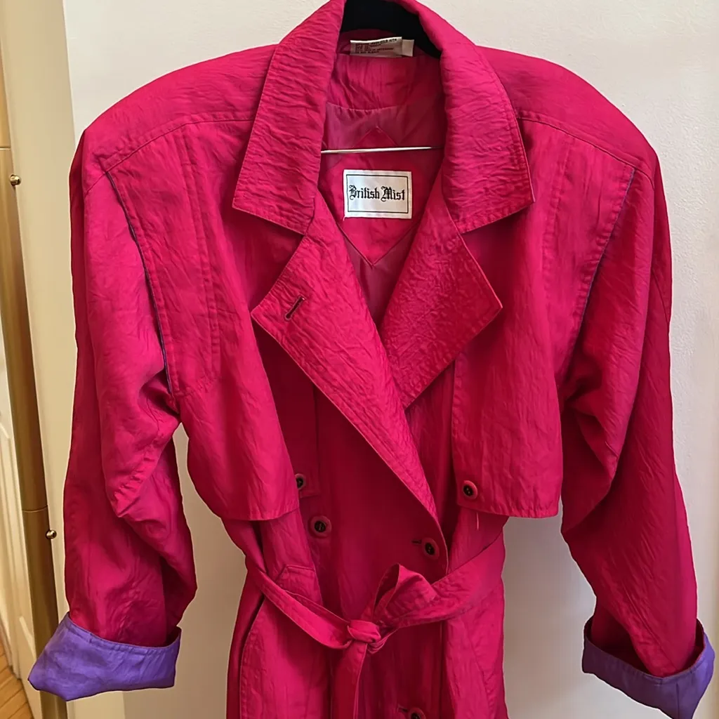 British Mist vintage trench coat size 7/8 Pink - Image 3