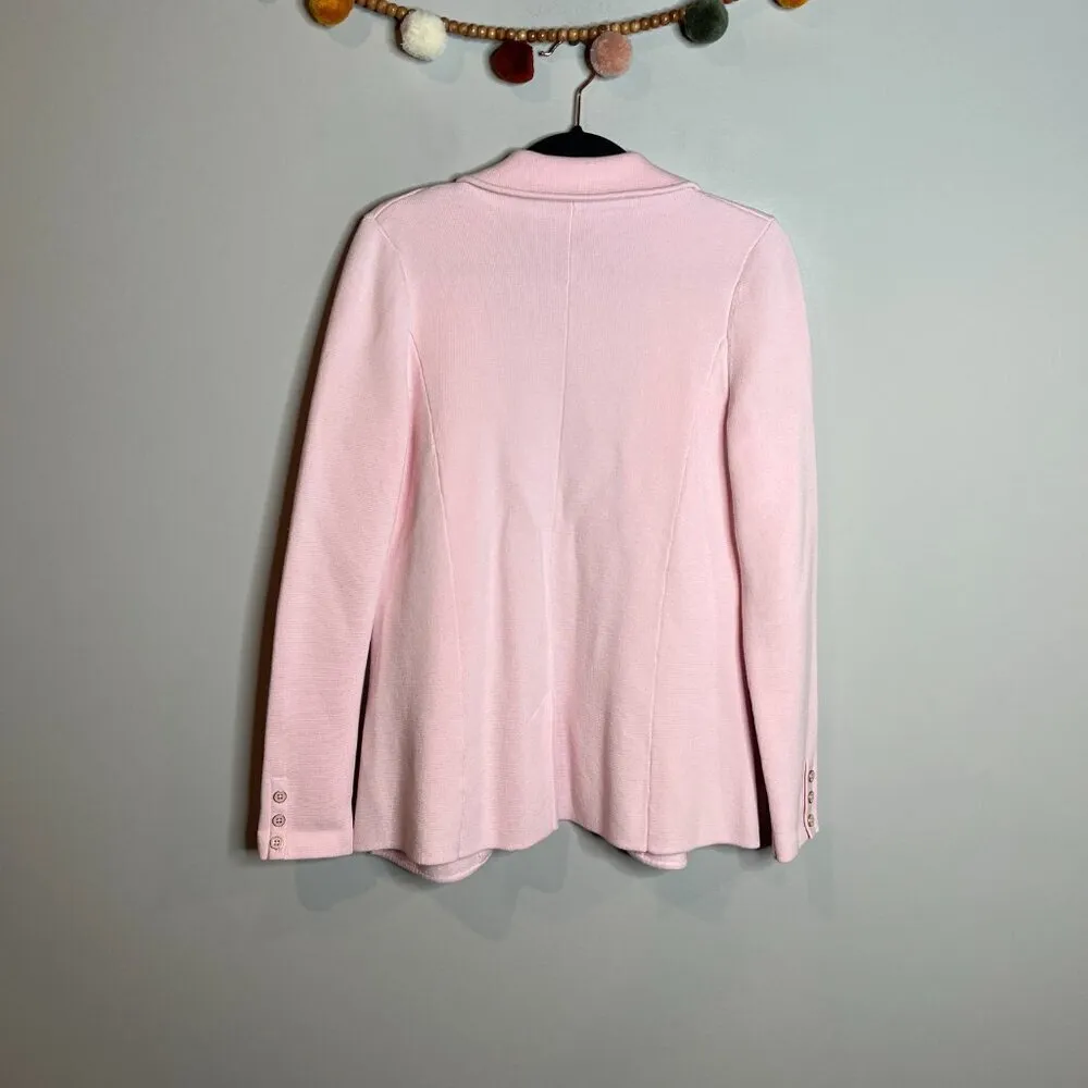Talbots pastel pink sweater blazer - Image 5