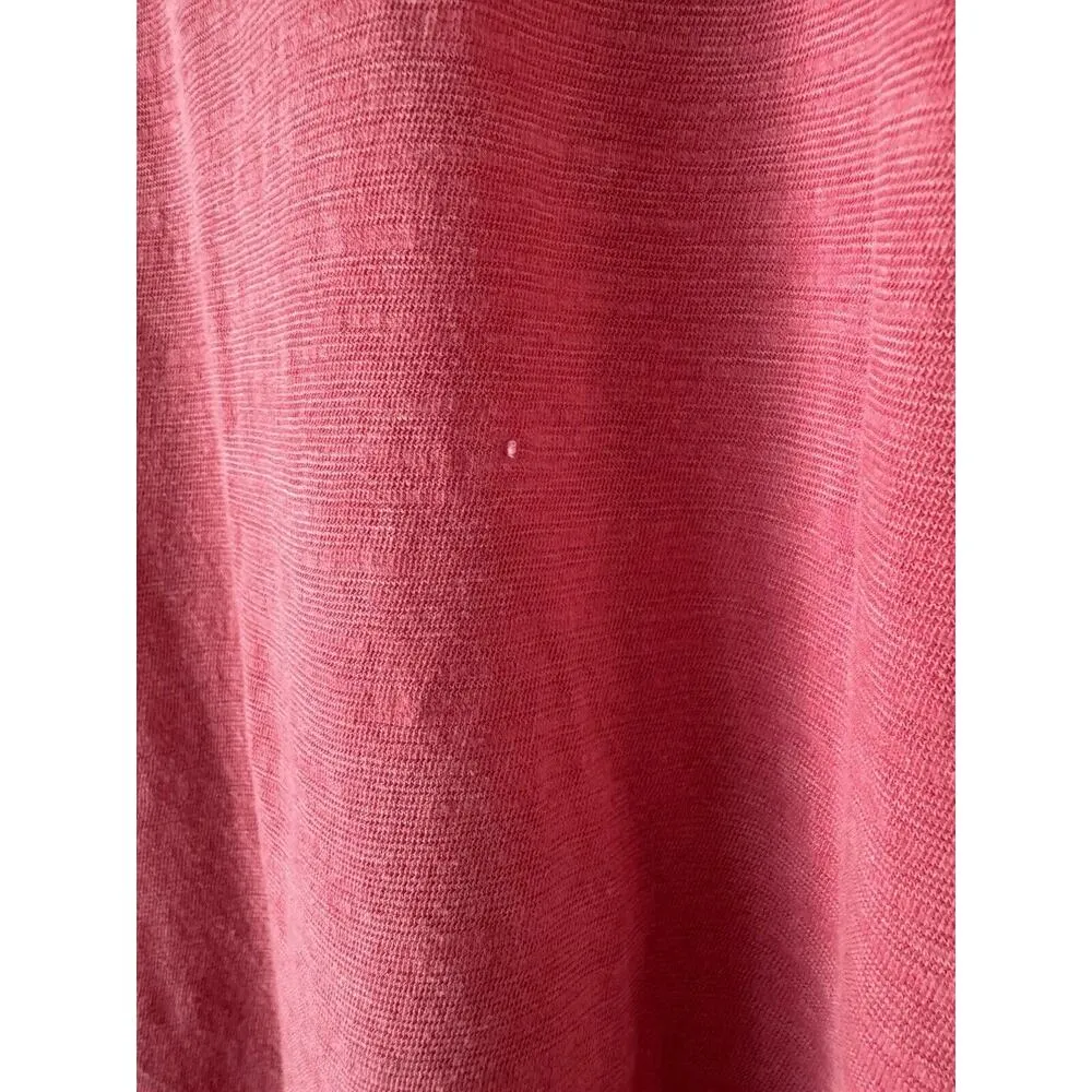 We The Free Pink Pullover Oversized Lyocell Linen Long Sleeve T-Shirt Sz Small - Image 3