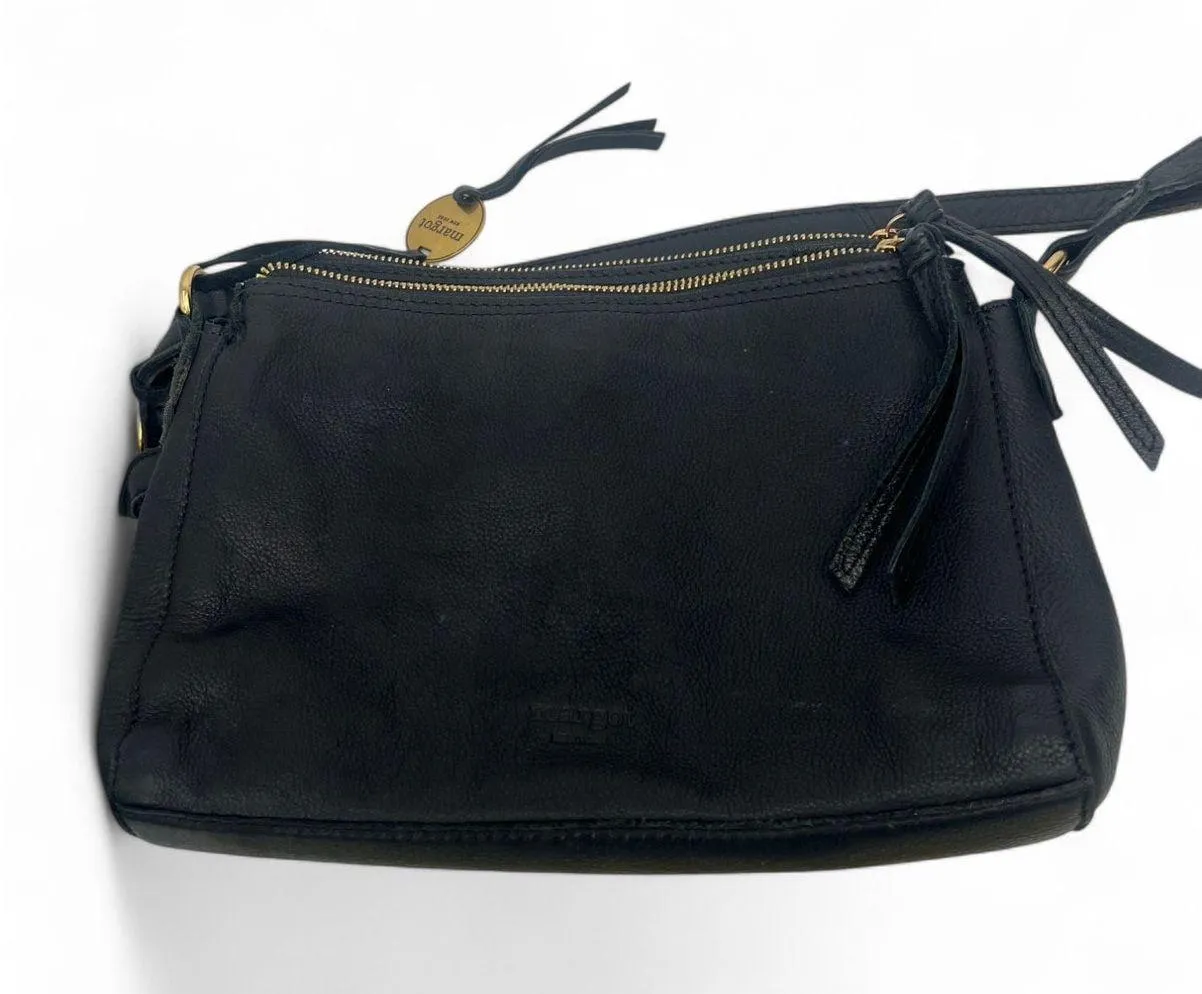 MARGOT Anthropologie Jules Crossbody Purse Bag Black Leather Pebbled Women's - Image 6
