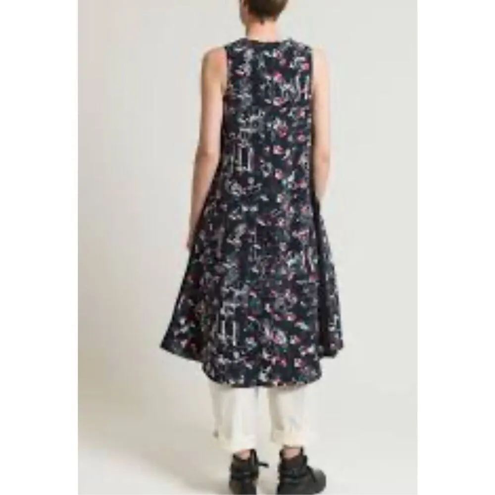 Miao Ran Printed & Embroidered Dress in Black fit XS/S - Image 2