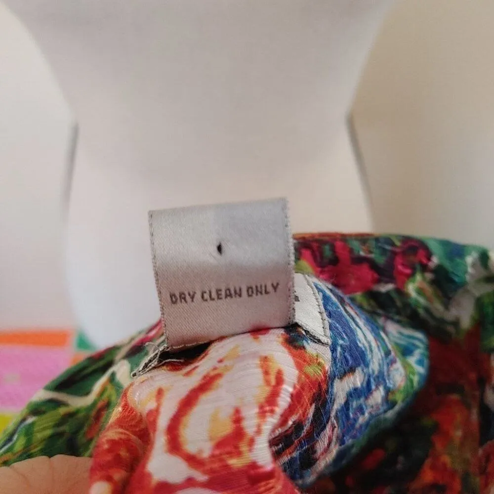 Chico's Size 1 Multi Color Vibrant Button Blazer Top Career Professional Artist - Image 12