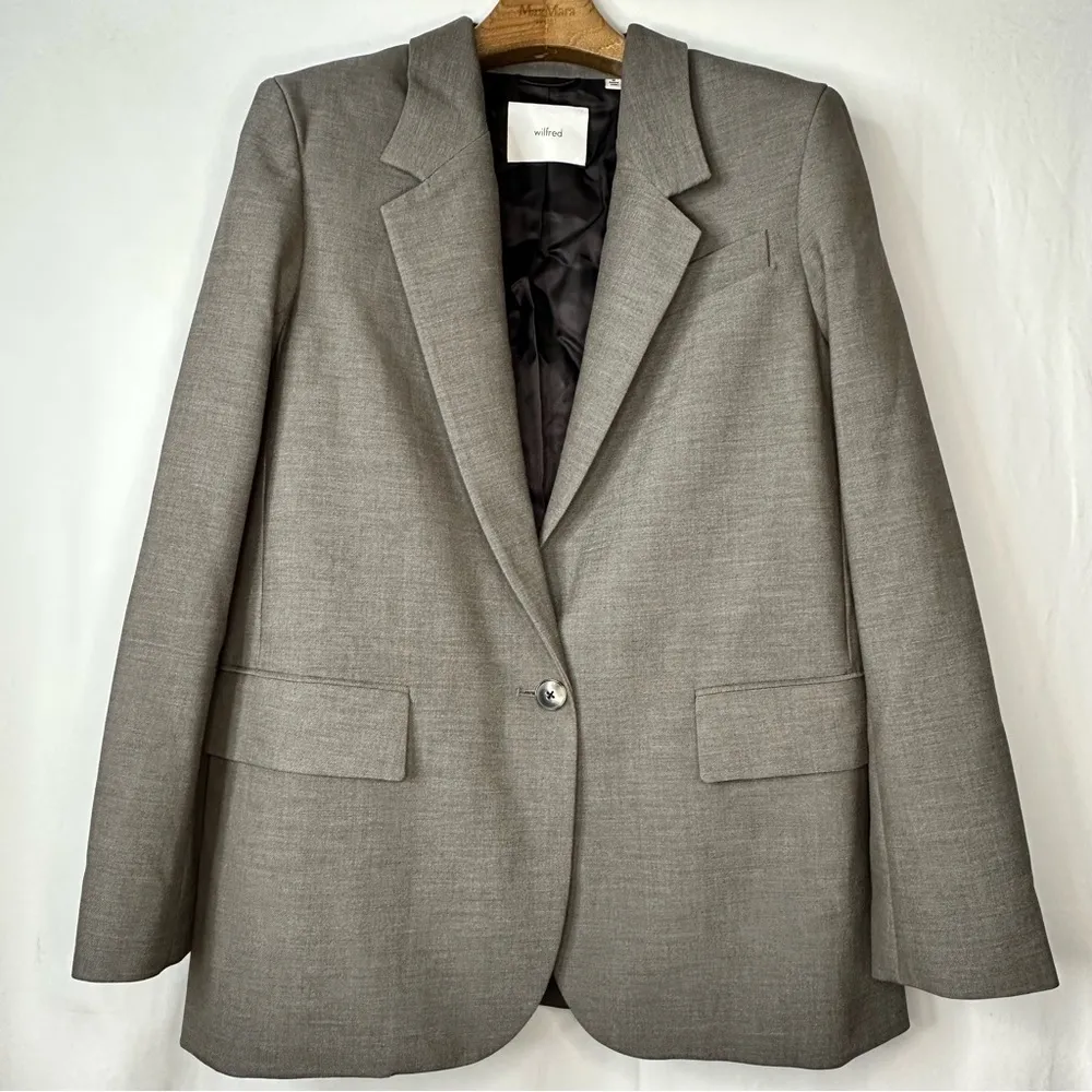 Wilfred Aritzia Women’s Generation Single Button Blazer Power Suit Jacket Medium - Image 3