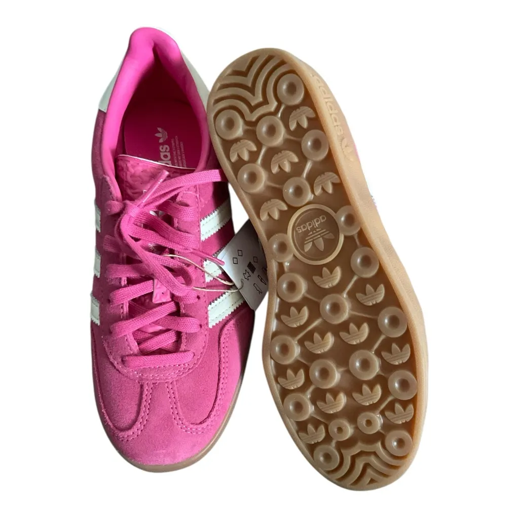 Adidas Women's Gazelle Pink Suede Leather Shoes Size 6 - Image 2