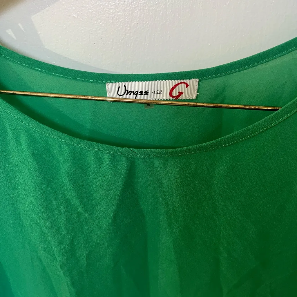 Umgee Green Cut Out Blouse Relaxed Fit - Image 3