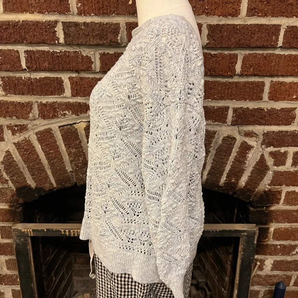 sundance heather blue pointelle sweater - Image 4