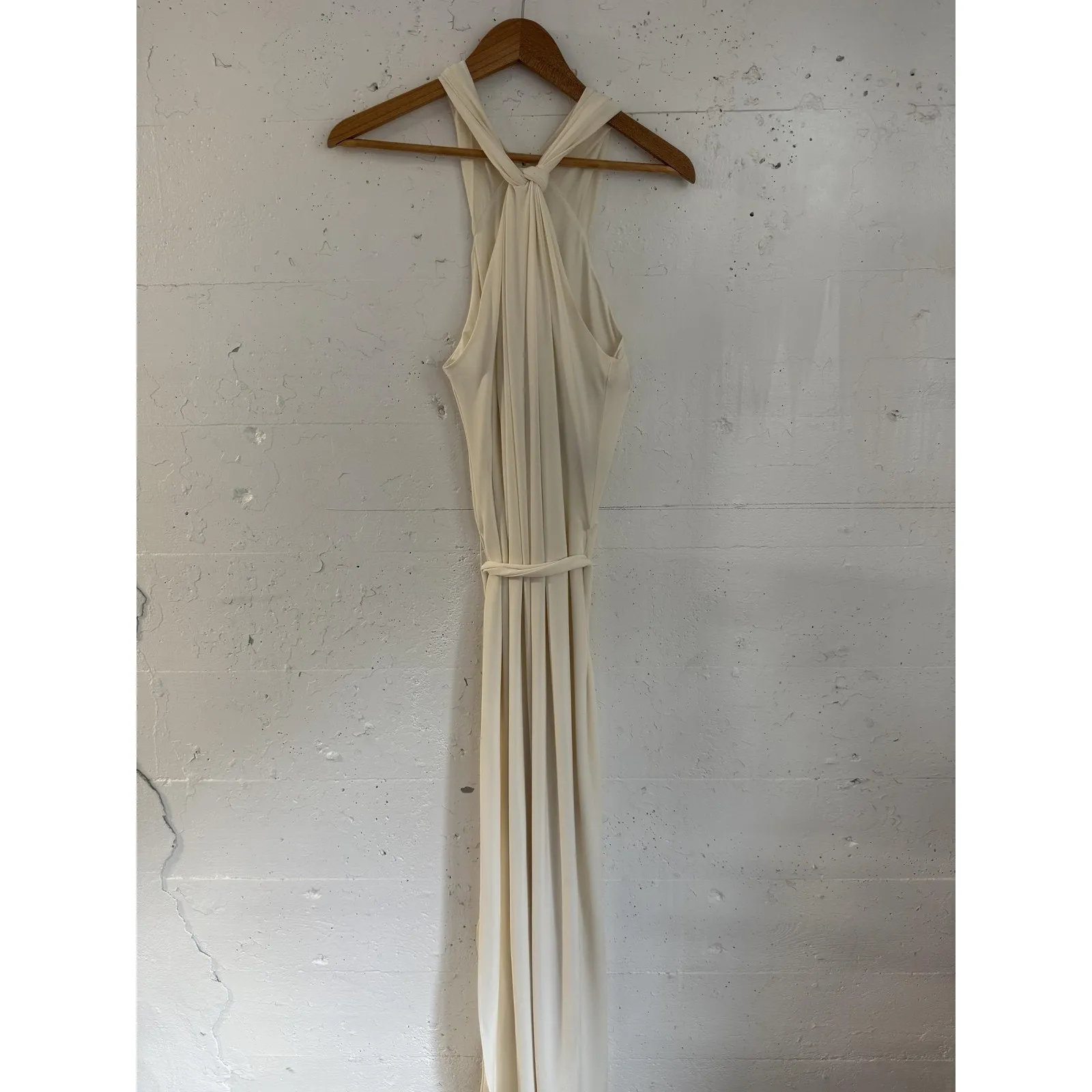 Halston Heritage Dress Womens Medium Chalk White Evening Gown Maxi JOJ161764 NWT - Image 2